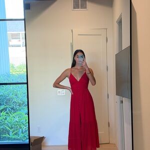 Abercrombie & Fitch Red Midi Dress